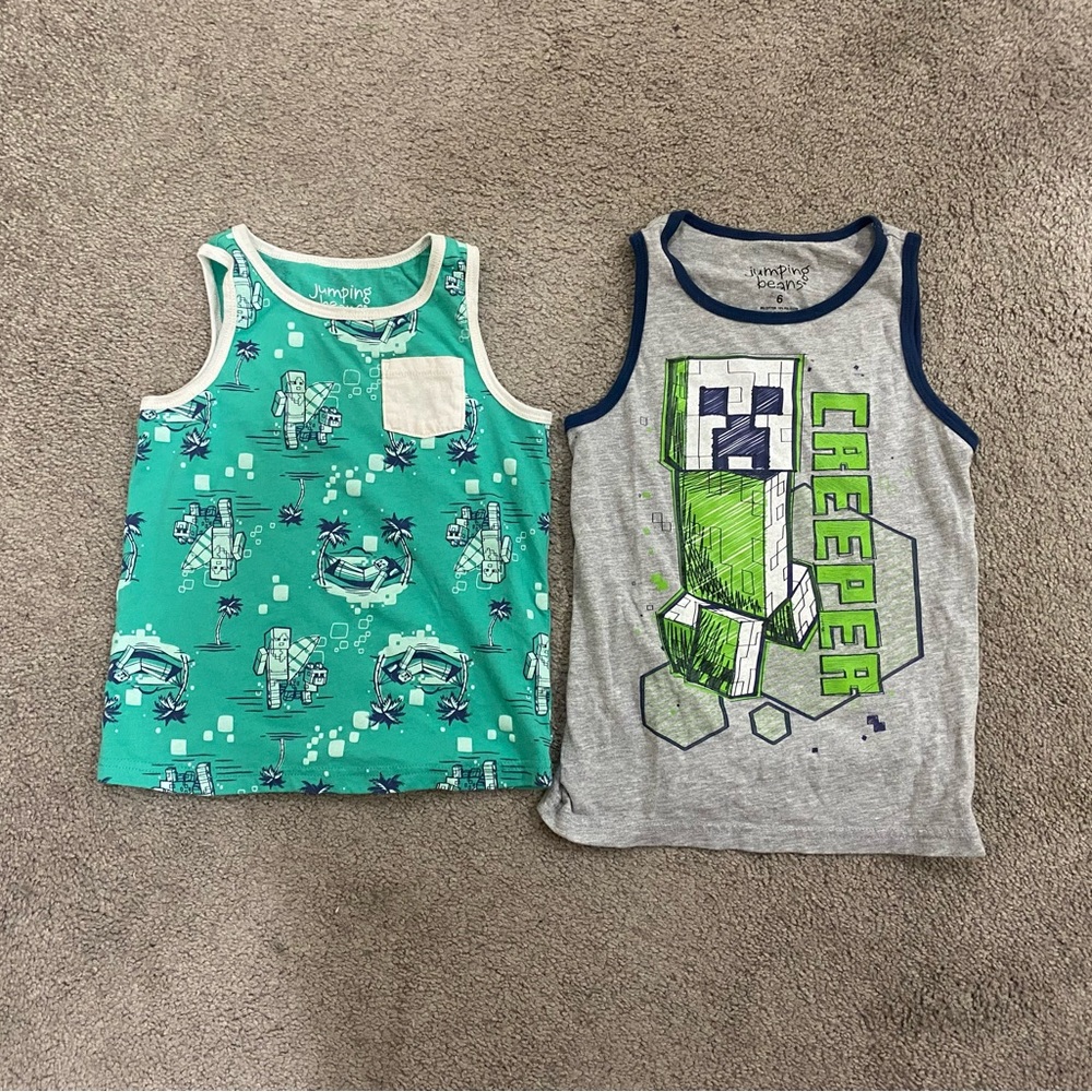 Boys Minecraft Tank Tops size 6